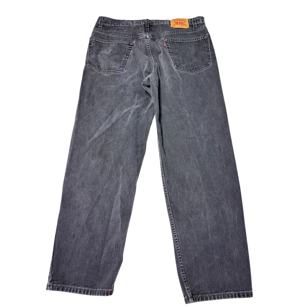 Vintage Levi Strauss 550 Mens Jeans Black Denim Relaxed Fit Size 42x32 July 2000 - Picture 7 of 15